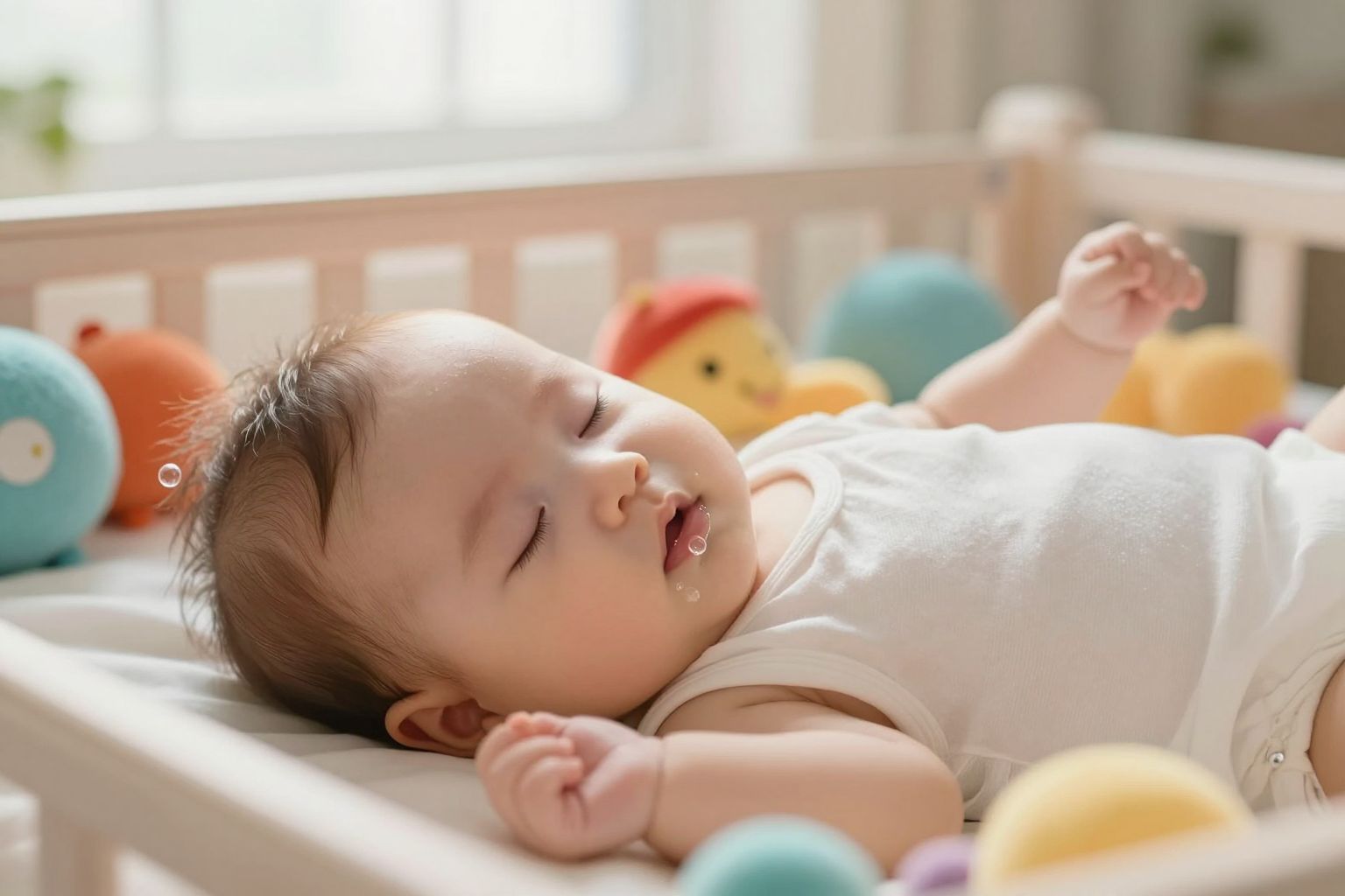 A nyálbuborékok légzési funkciót támogathatnak alvás közben.