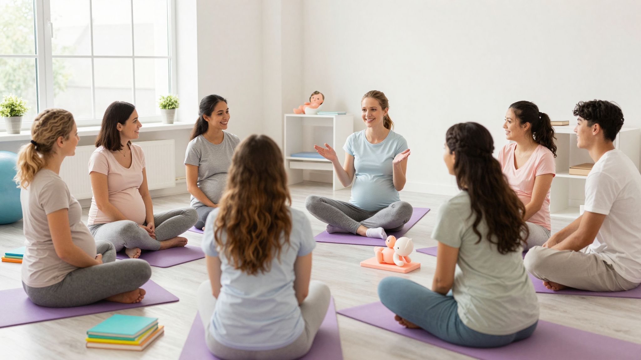 A tanfolyam segíti a szülés folyamatának megértését.