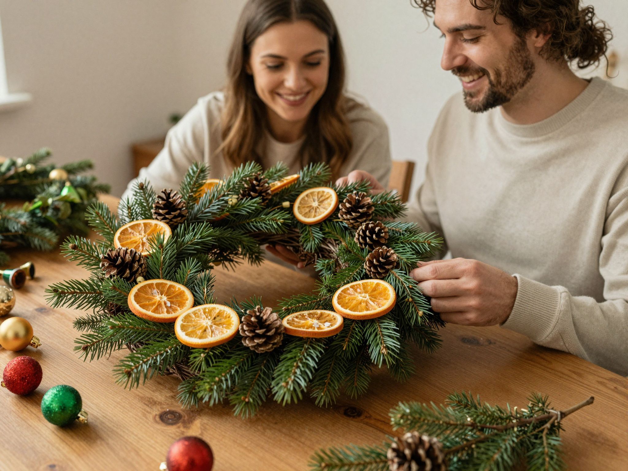 A szárított narancs természetes dísz, biológiailag lebomlik.