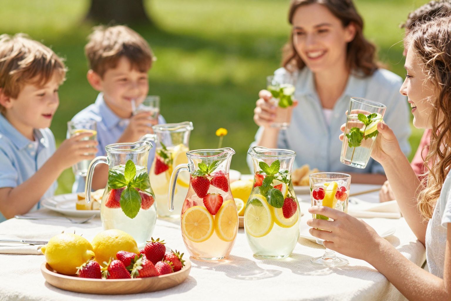 Gyümölcsös víz: frissítő és vitaminokkal teli ital.