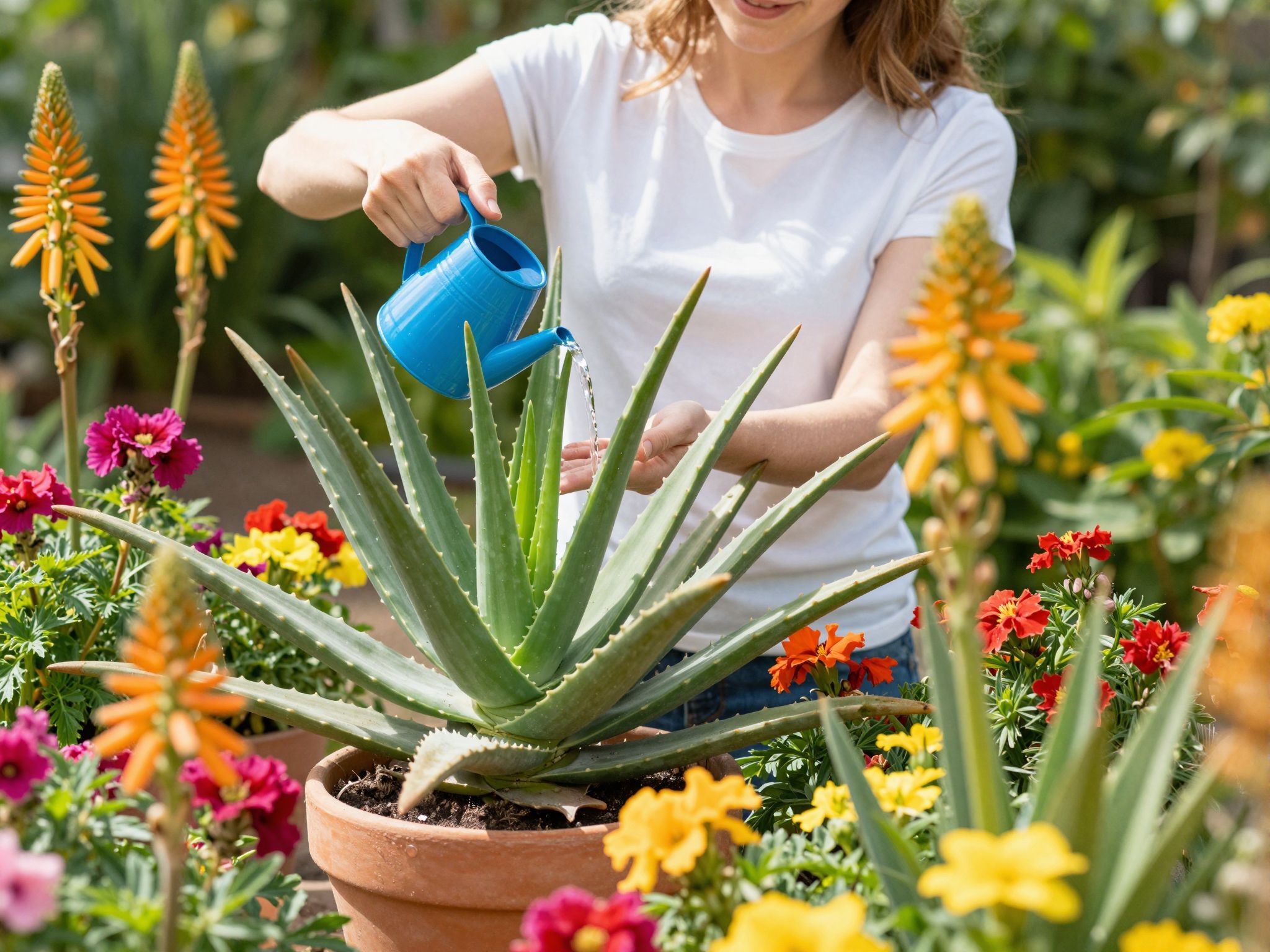 Az aloe vera virágzása ritka, de lenyűgöző élmény.