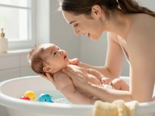 Az újszülött fürdetésének aranyszabályai: mikor, milyen gyakran és hogyan?