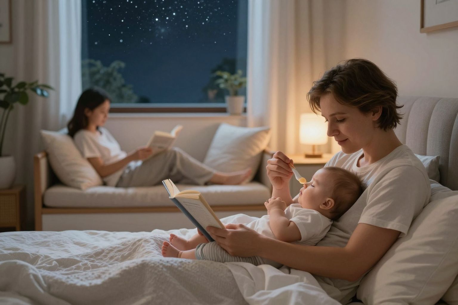 Az estét varázslatos pillanatokkal zárjuk: olvasás és etetés.