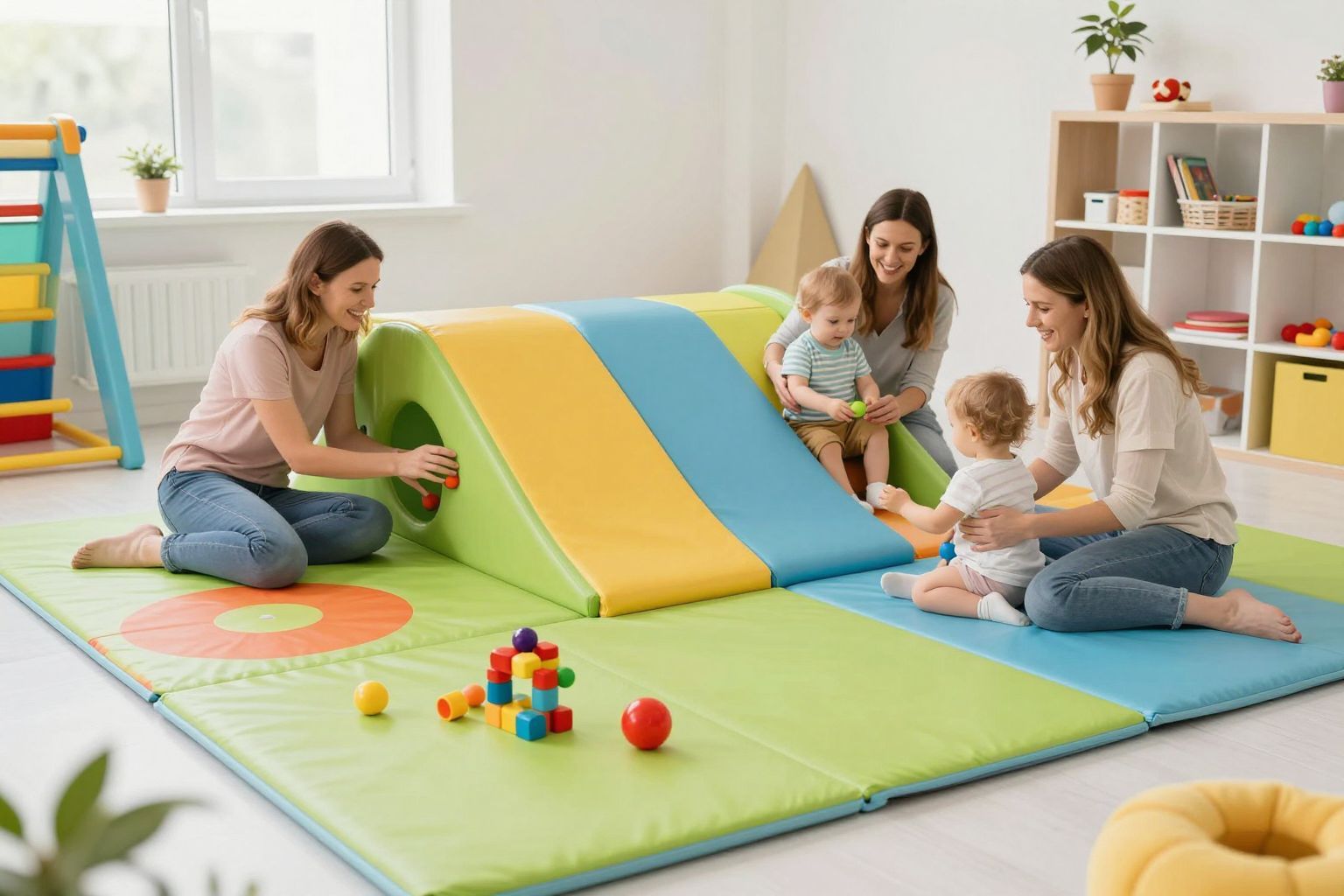 A fejlesztő tér kialakítása biztonságot és kreativitást ösztönöz.