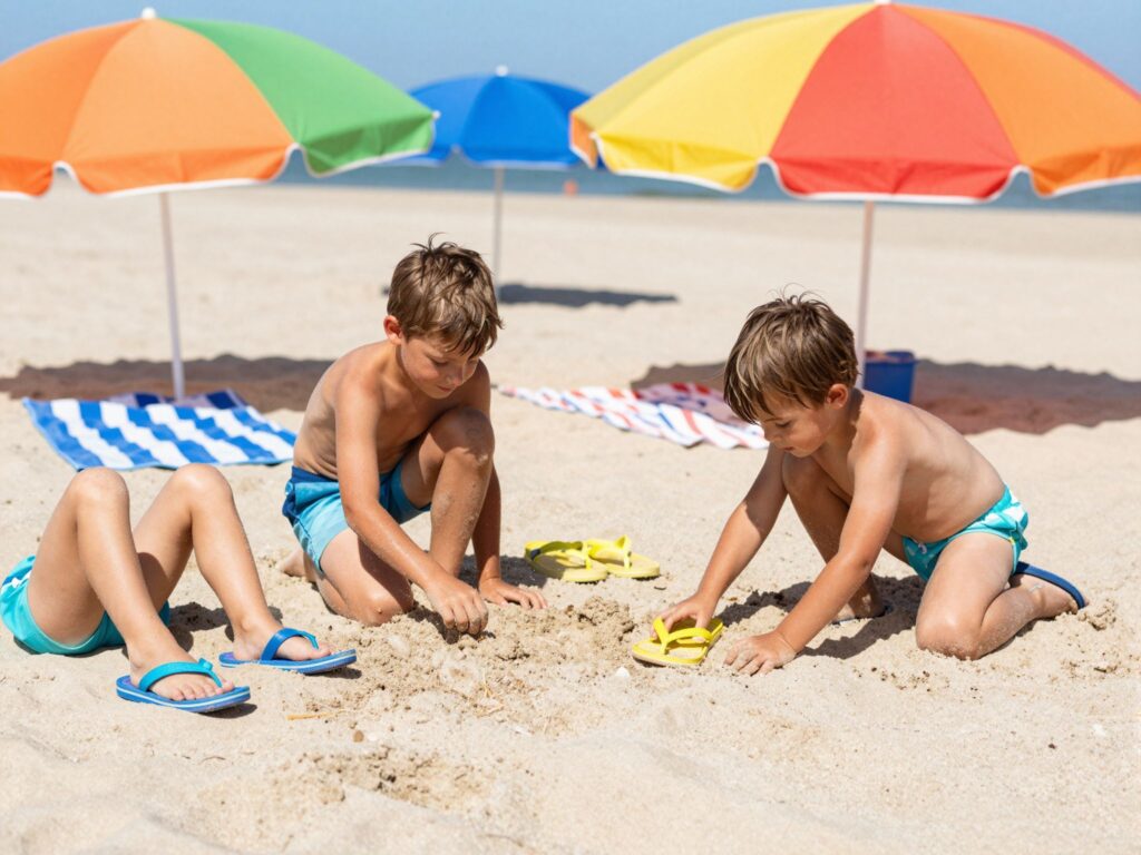 Csúszásveszély a strandon: Milyen papucsot válasszunk a gyereknek?