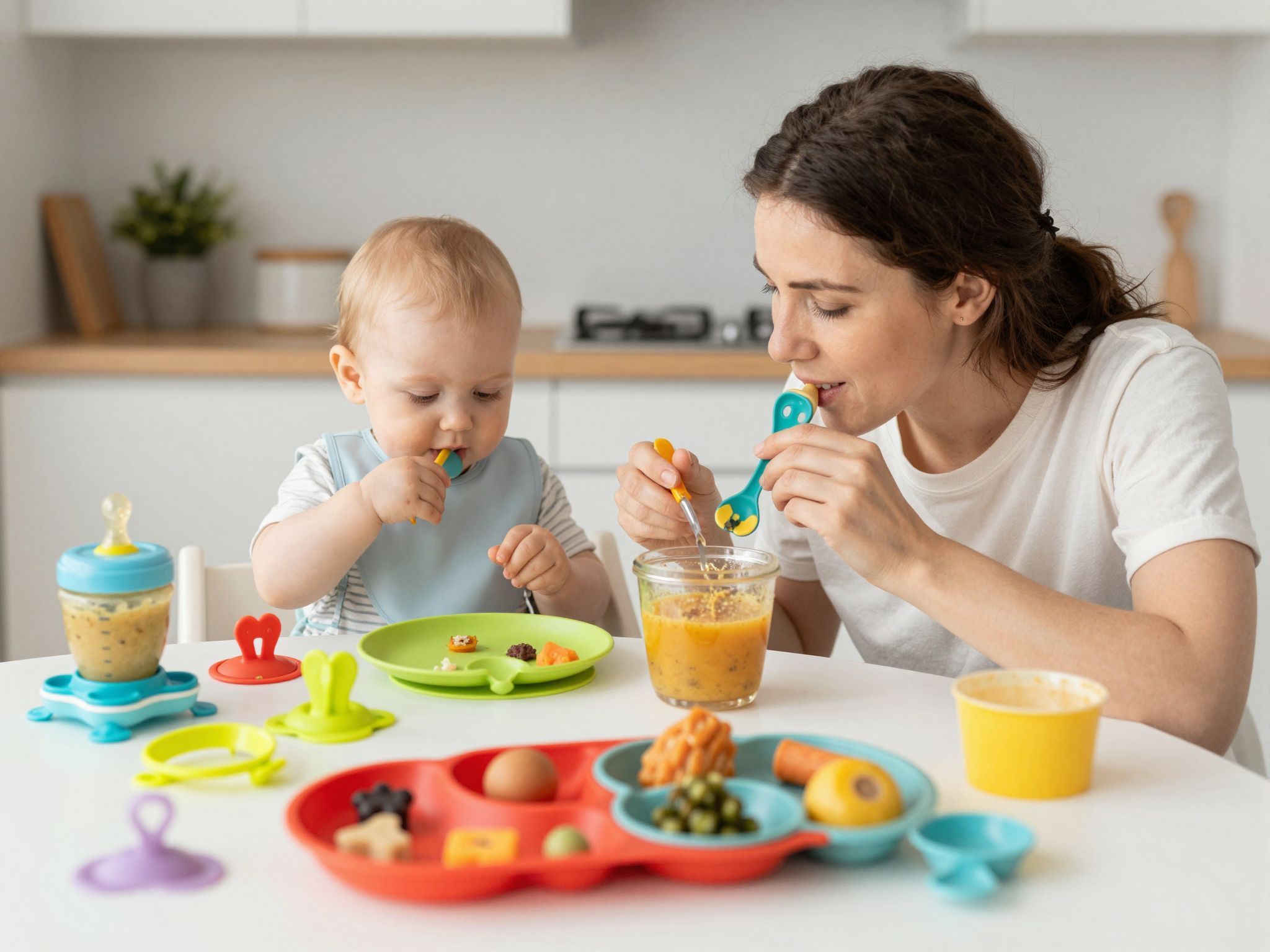 Az etetőcumi segíthet a BLW és püré kombóban.