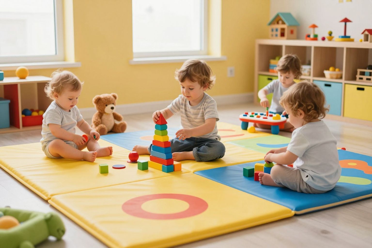 A színes építőkockák javítják a motorikus készségeket.