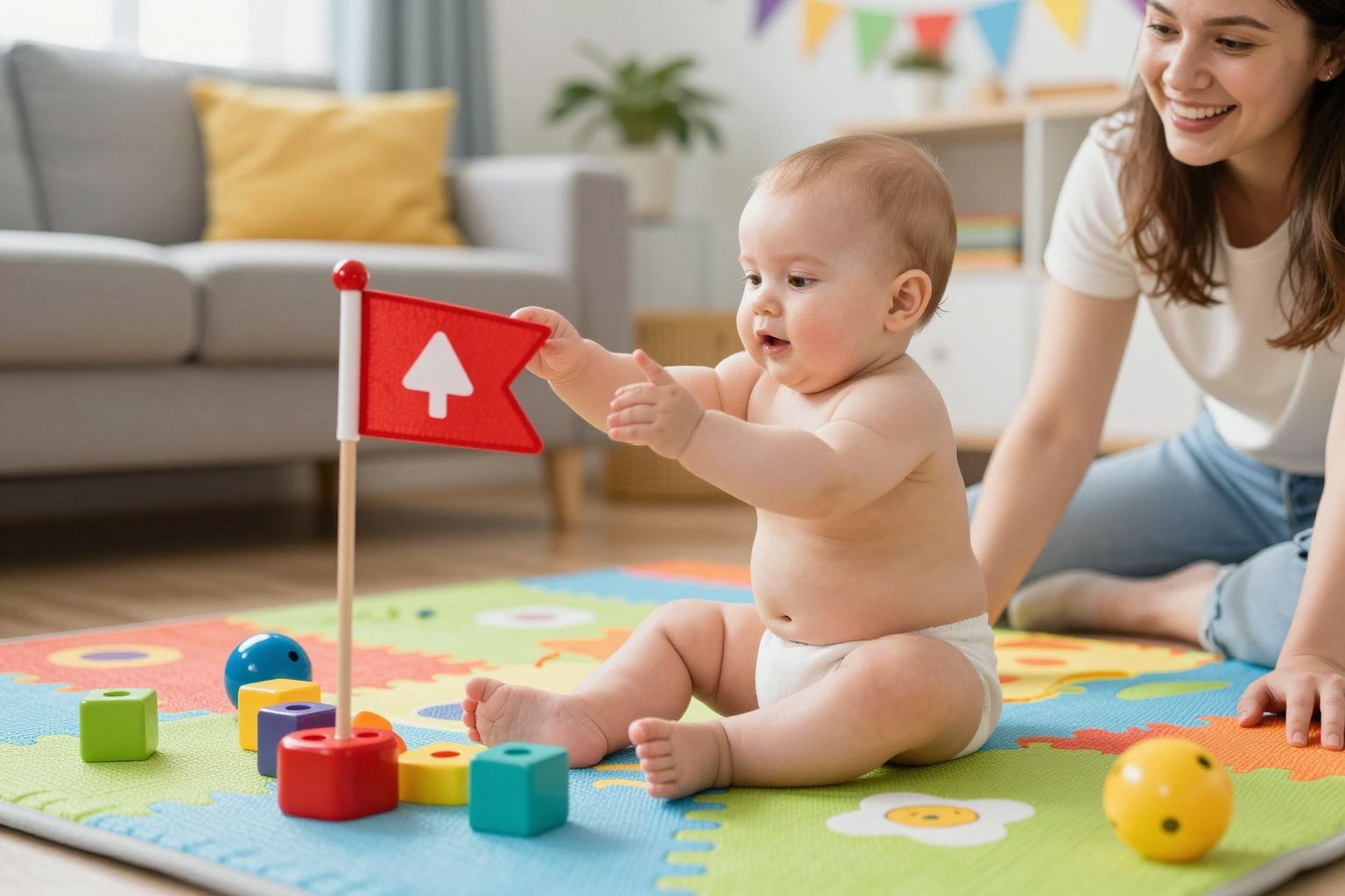 A 9 hónapos csecsemők már aktívan felfedezik környezetüket.