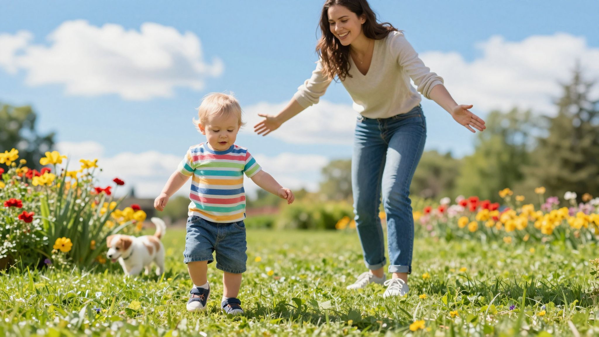 A pici babák első lépései mindig izgalmas pillanatok!