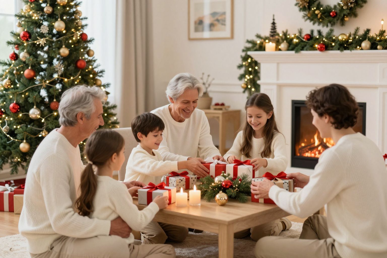 A gyertyák fénye varázslatosan fokozza a karácsonyi hangulatot.