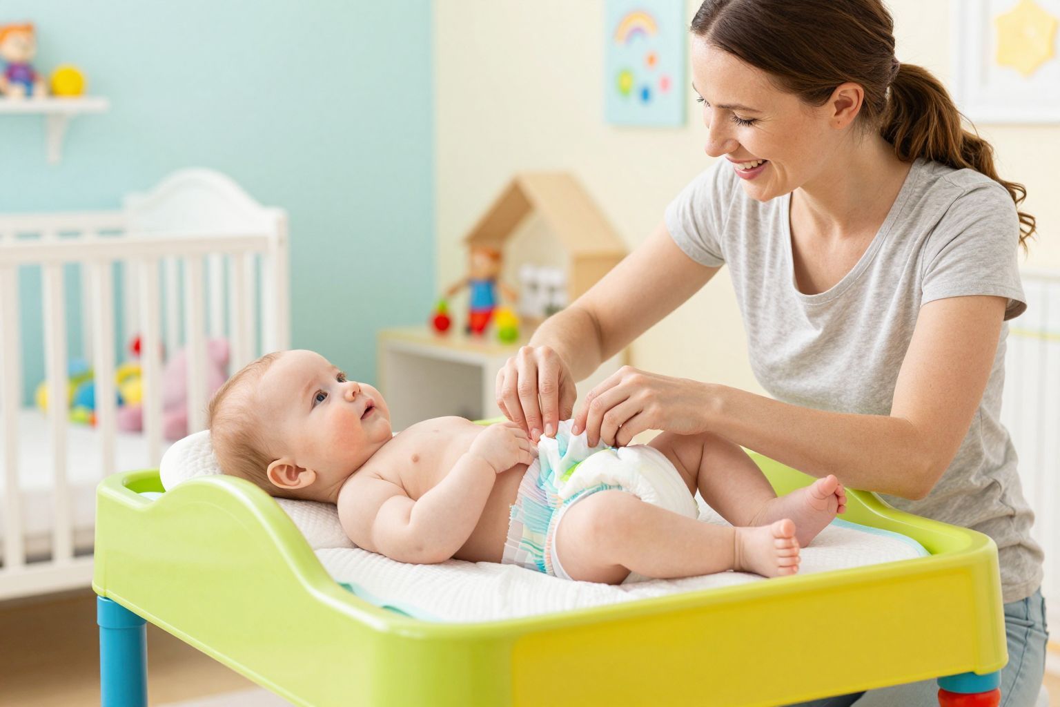 Rendszeres pelenkacsere segít megelőzni a pelenkakiütést.