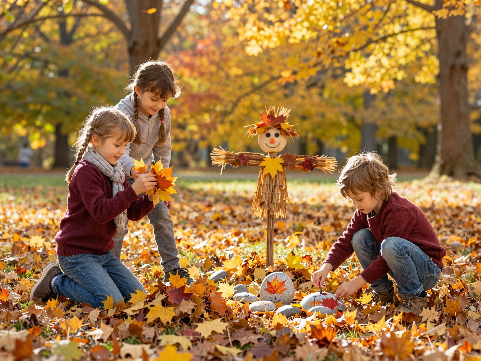 Az őszi termések gyűjtése remek inspiráció kreatív játékokhoz.