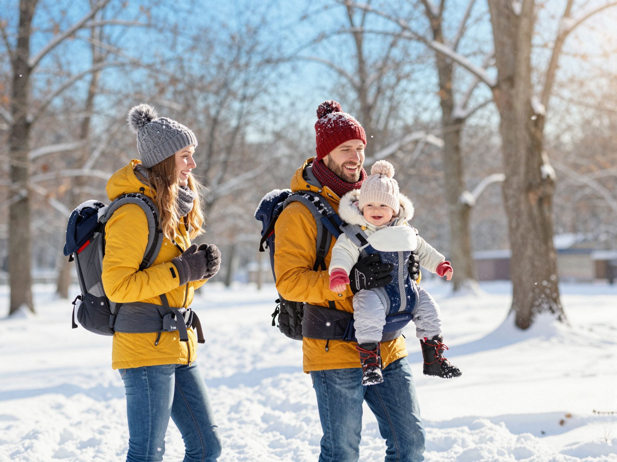Hátul hordozáskor figyelj a baba hőtartására!