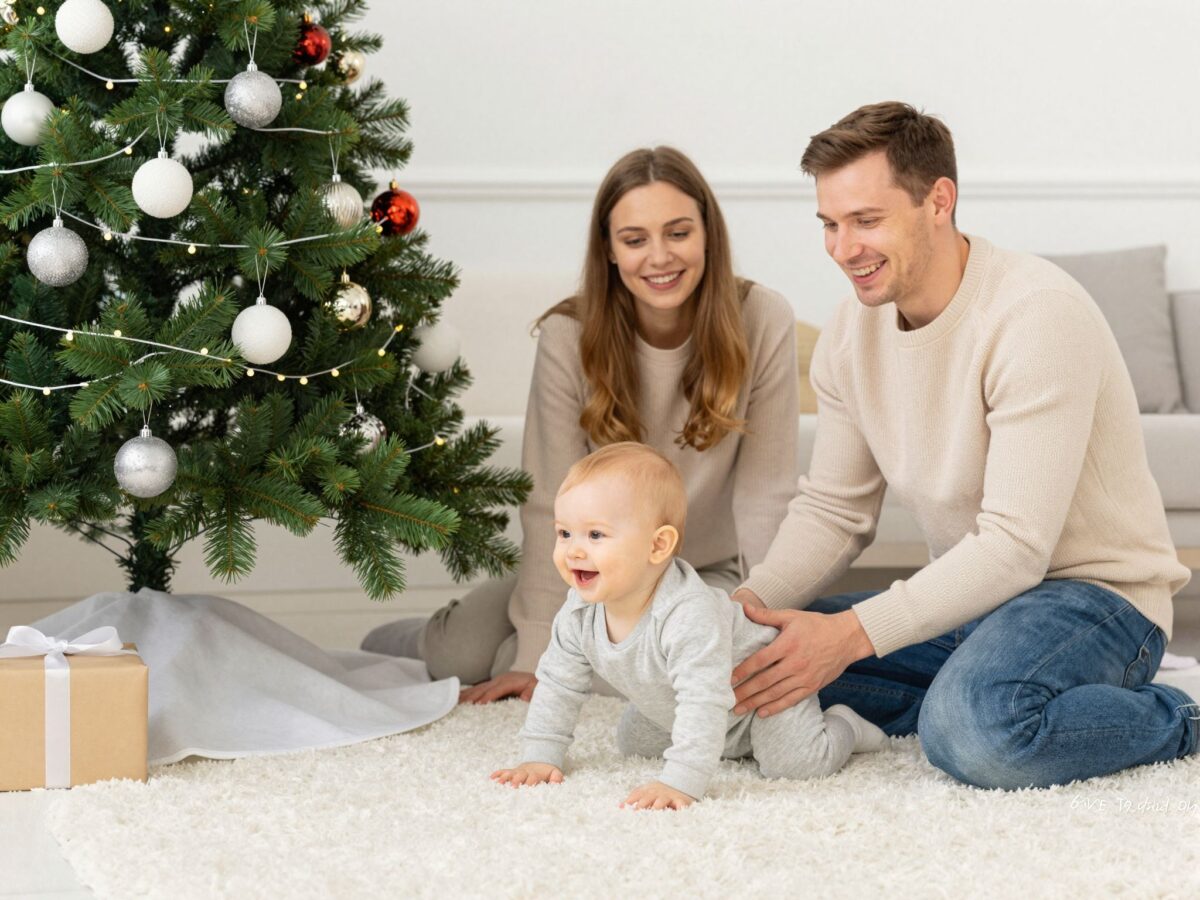 Hogyan lehet a karácsonyfátok biztonságos a kúszó-mászó babák mellett?