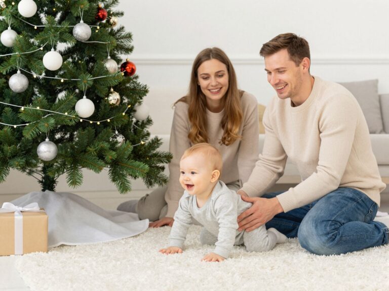 Hogyan lehet a karácsonyfátok biztonságos a kúszó-mászó babák mellett?