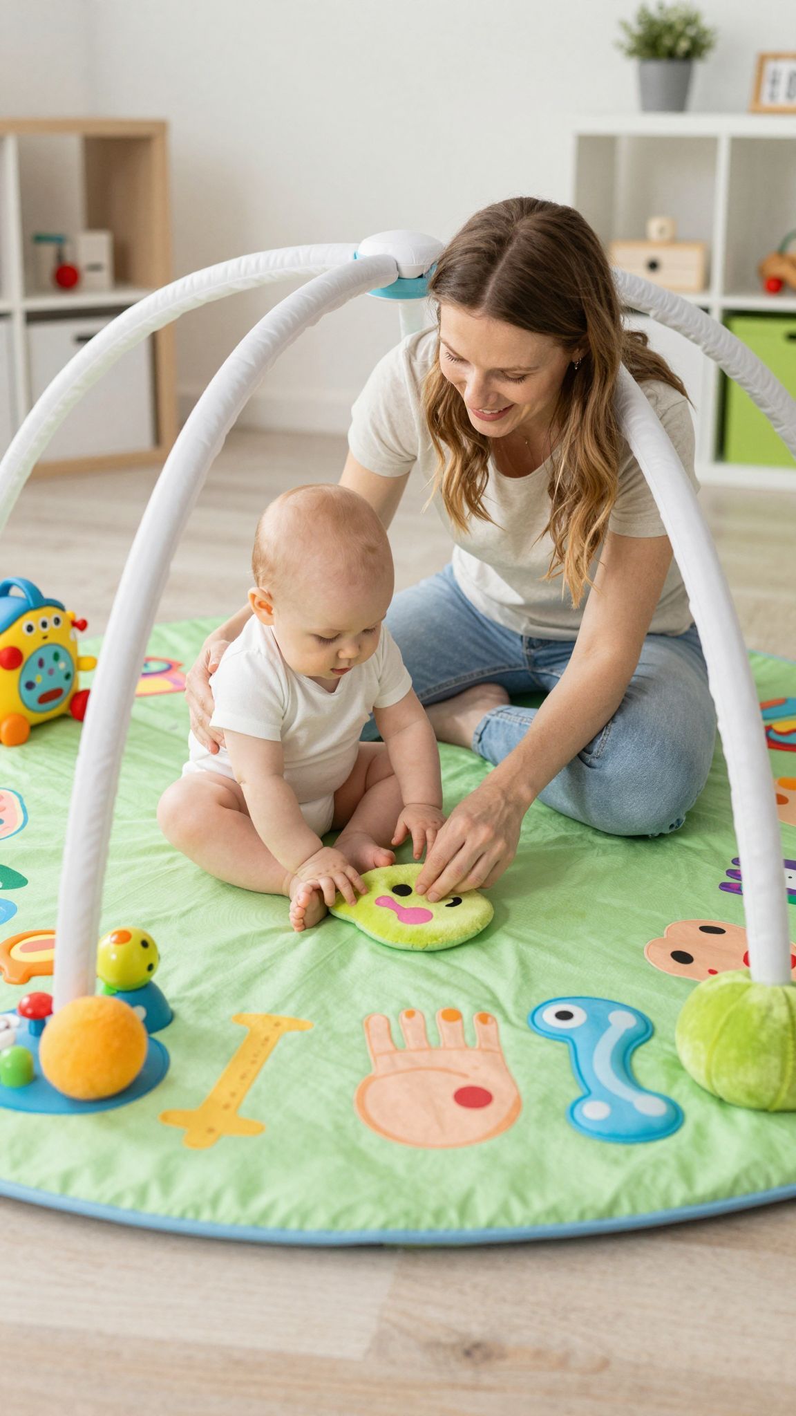 Az érzékszervi játékok erősítik a baba fejlődését.