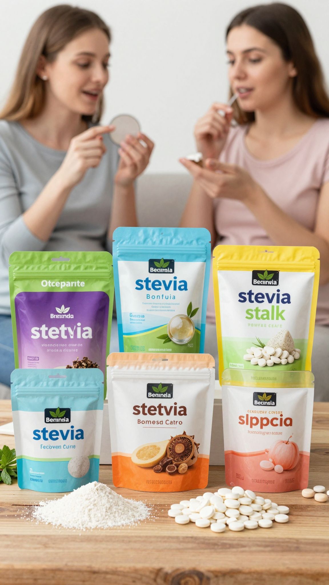 A sztívia formái eltérő ízprofilt és édességet kínálnak.