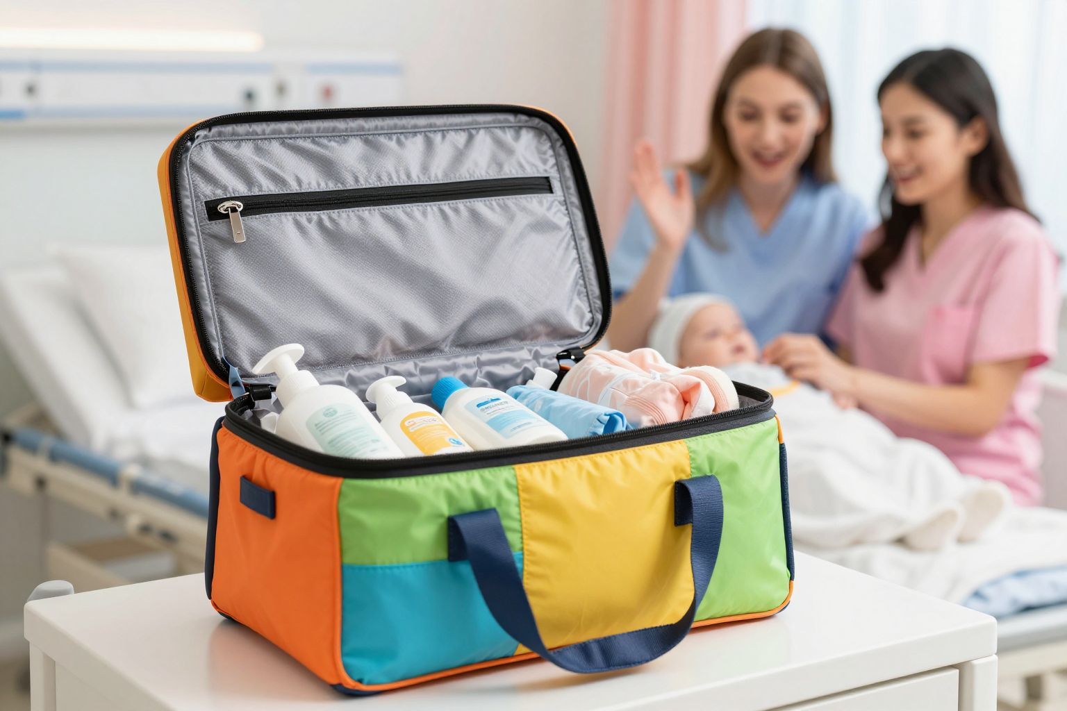 A kórházi táska tartalmazza a szükséges speciális eszközöket.