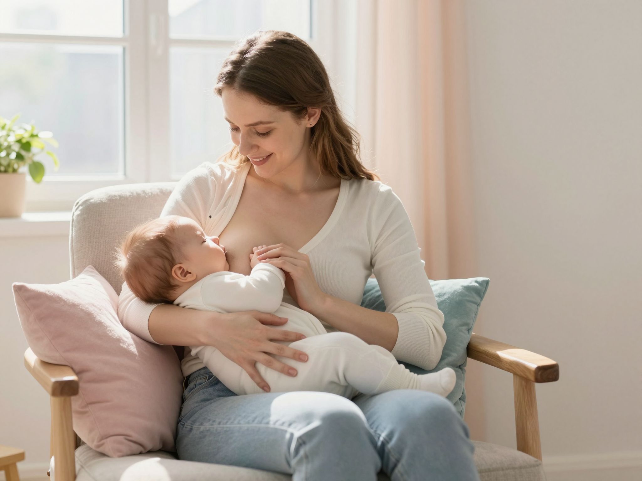 A megfelelő pozíció segíti a kényelmes szoptatást.