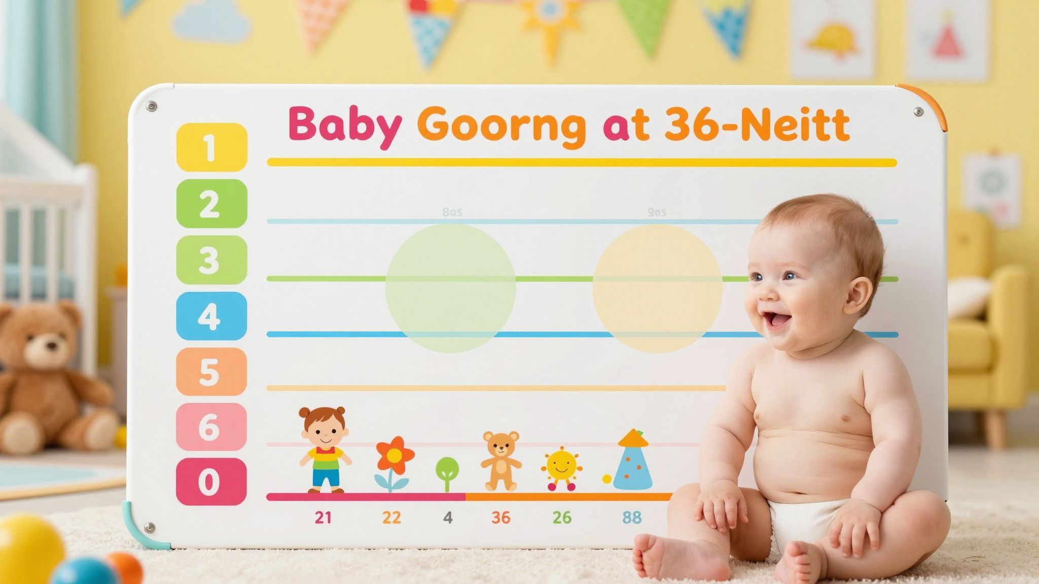 A súlyfejlődési táblázat jelzi a baba egészséges növekedését.