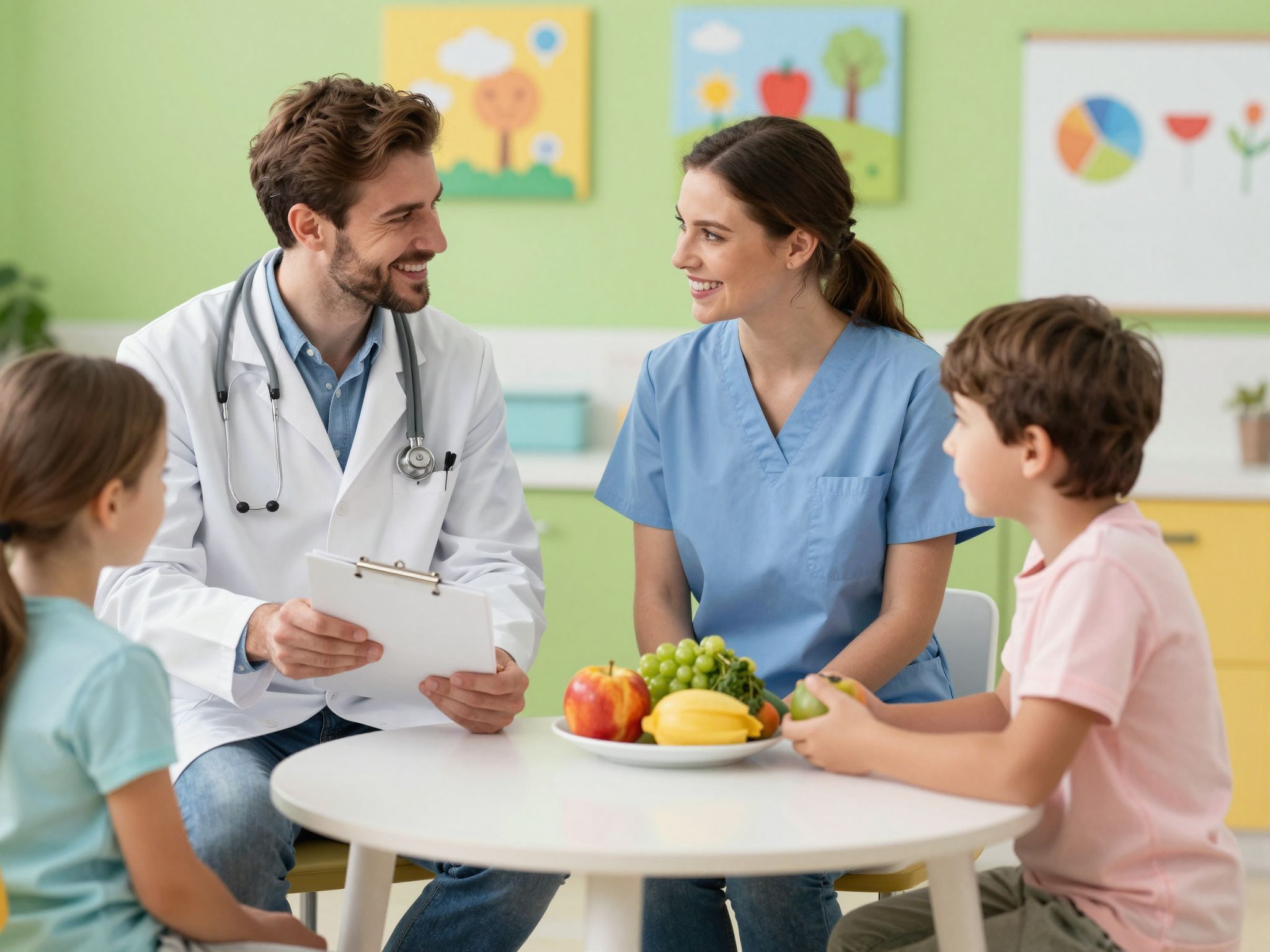 A gyermekorvos és dietetikus együttműködése a túlsúly kezelésében.