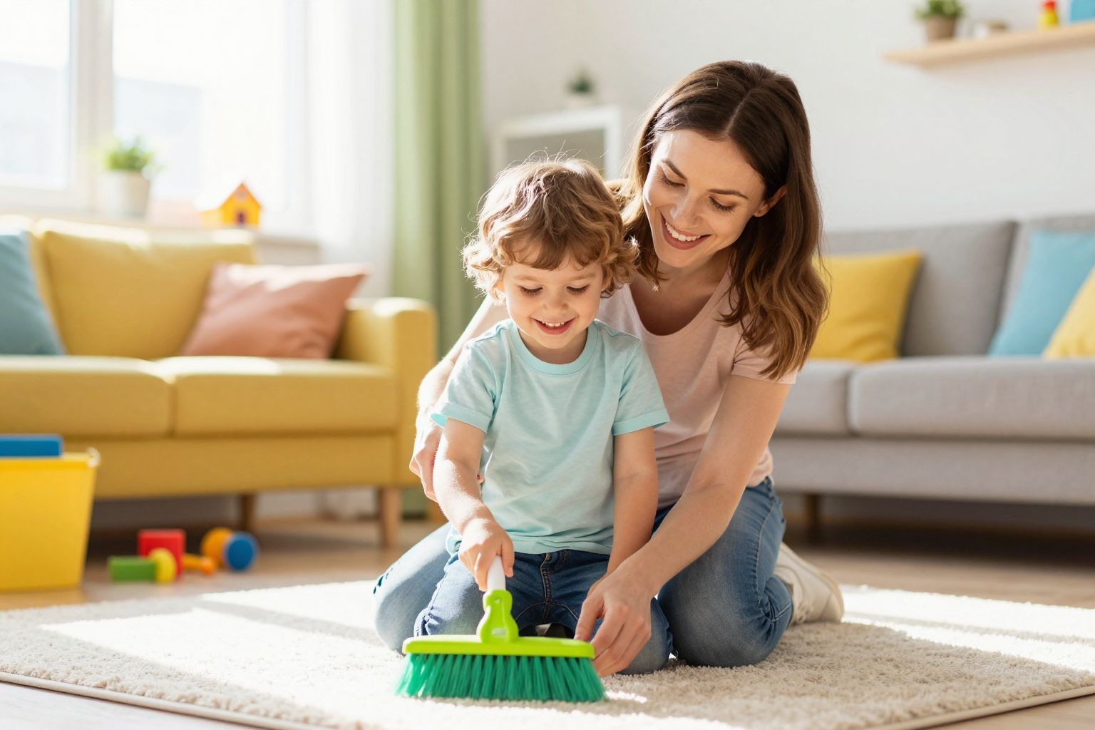 A gyermekeknek biztonságos, nem mérgező takarítószereket adjunk.