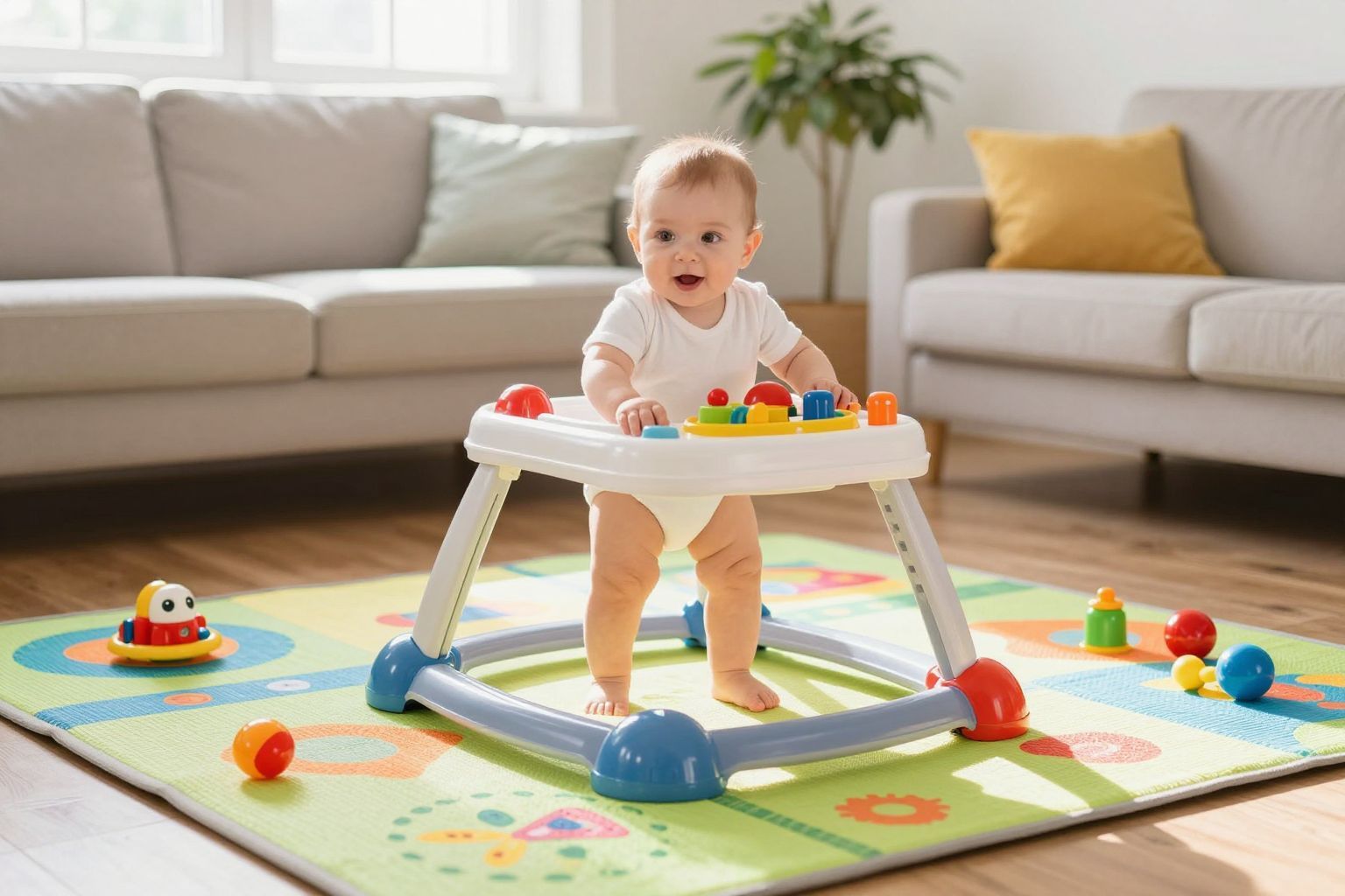 A járóka használata késleltetheti a járástanulást.