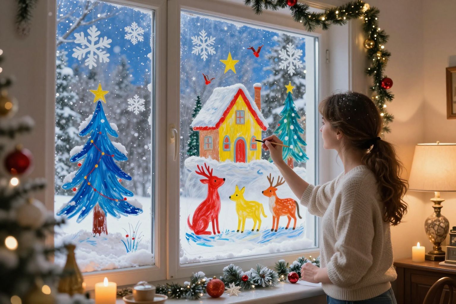 Téli ablakfestés varázslatos mesélményt teremt otthonodban.