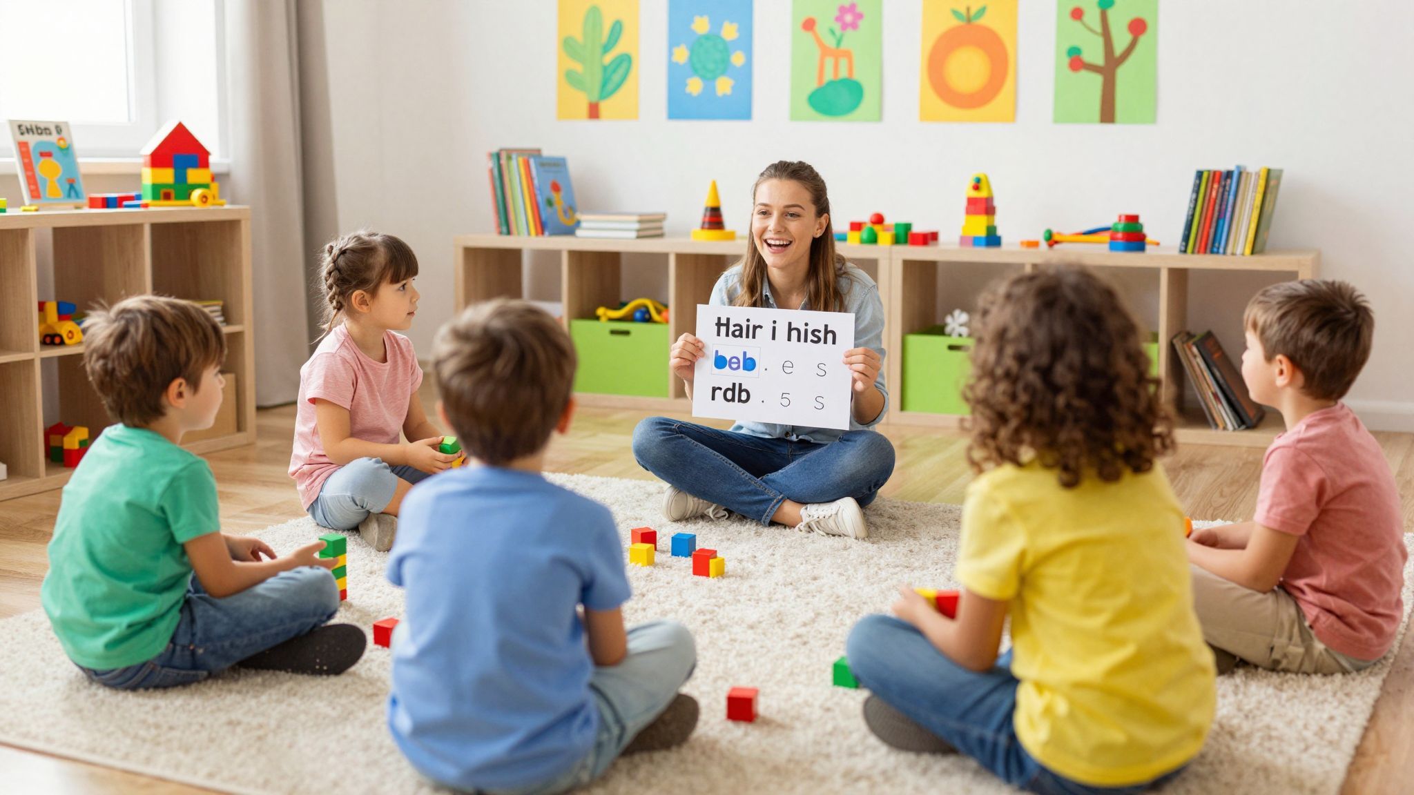 A szókincs gazdagítása játékosan segíti a beszéd fejlődését.