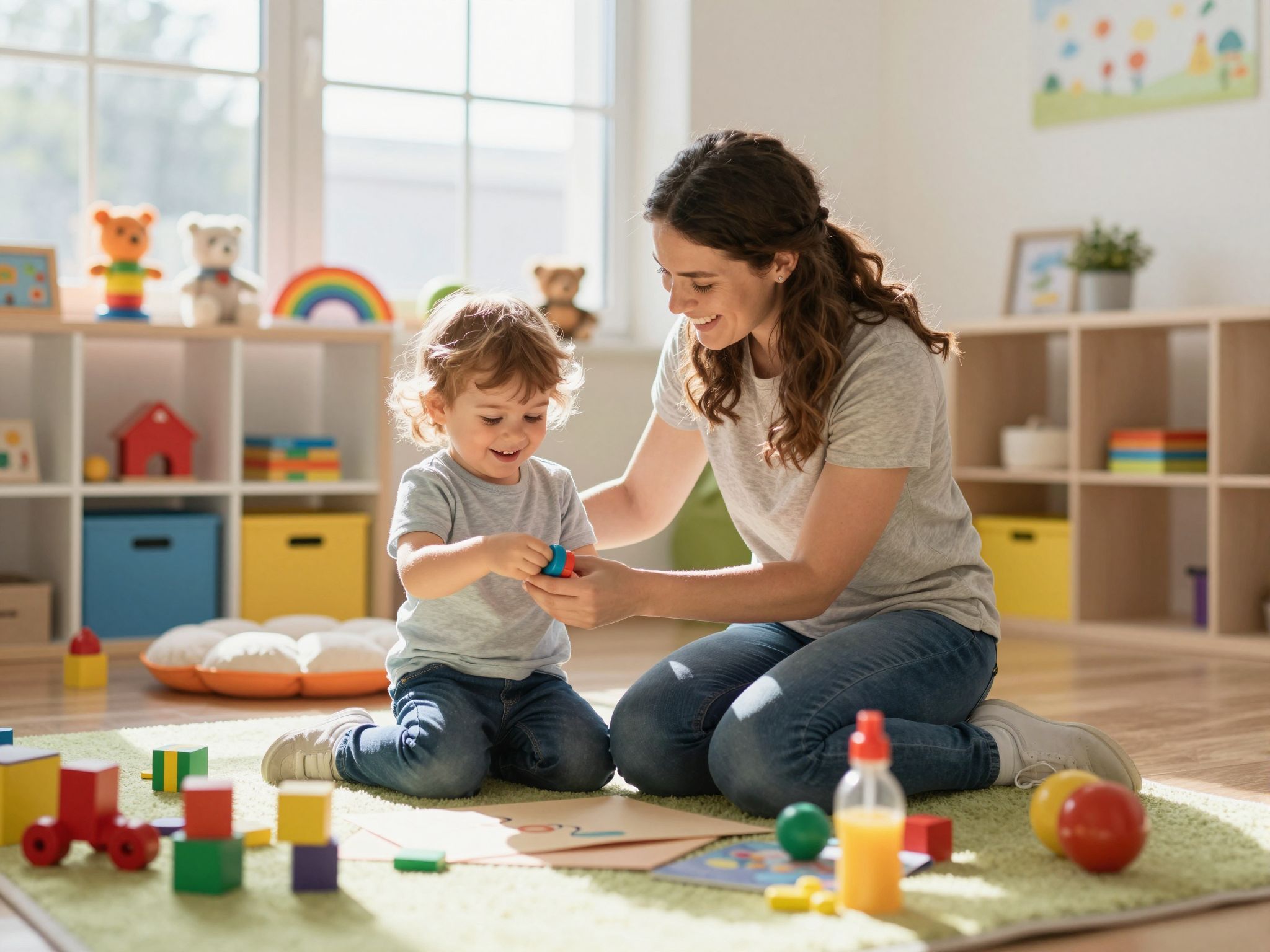 A gondozónő segít a gyermekek érzelmi biztonságának kialakításában.