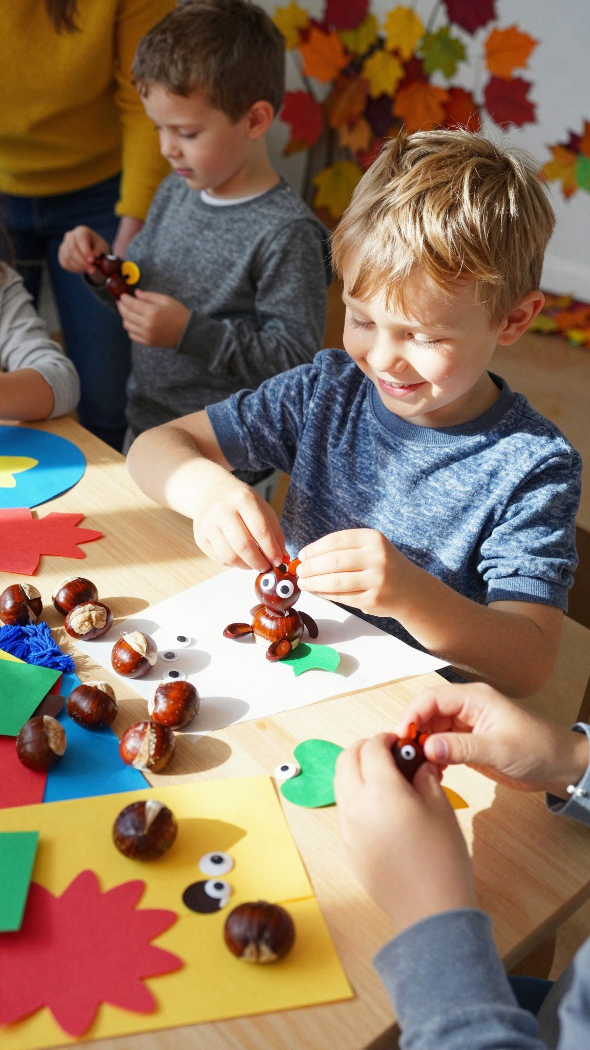 A gesztenyebábu készítés fejleszti a kreativitást és a kézügyességet.