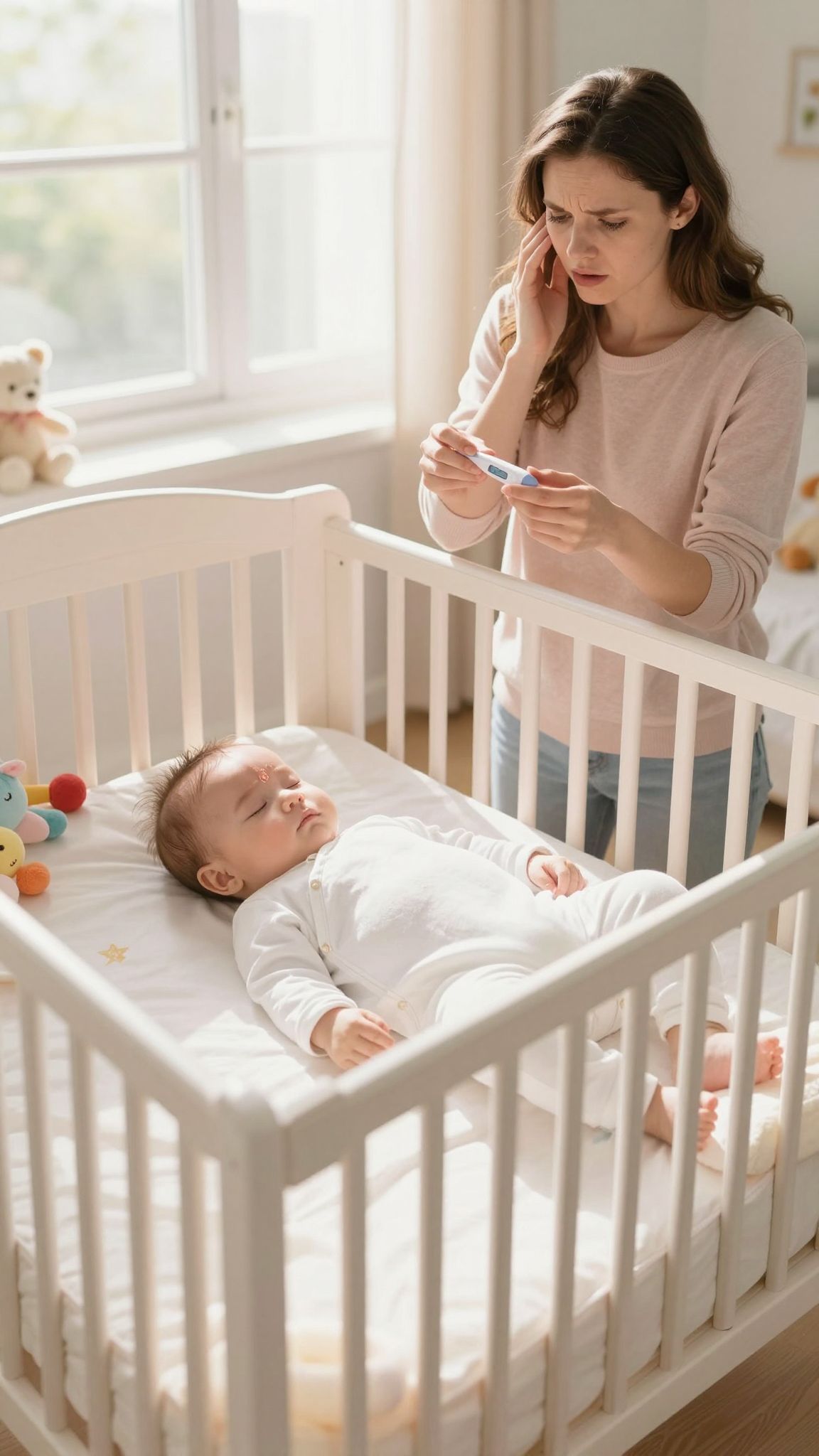 A túlöltöztetés megnövelheti a baba hőmérsékletét alvás közben.