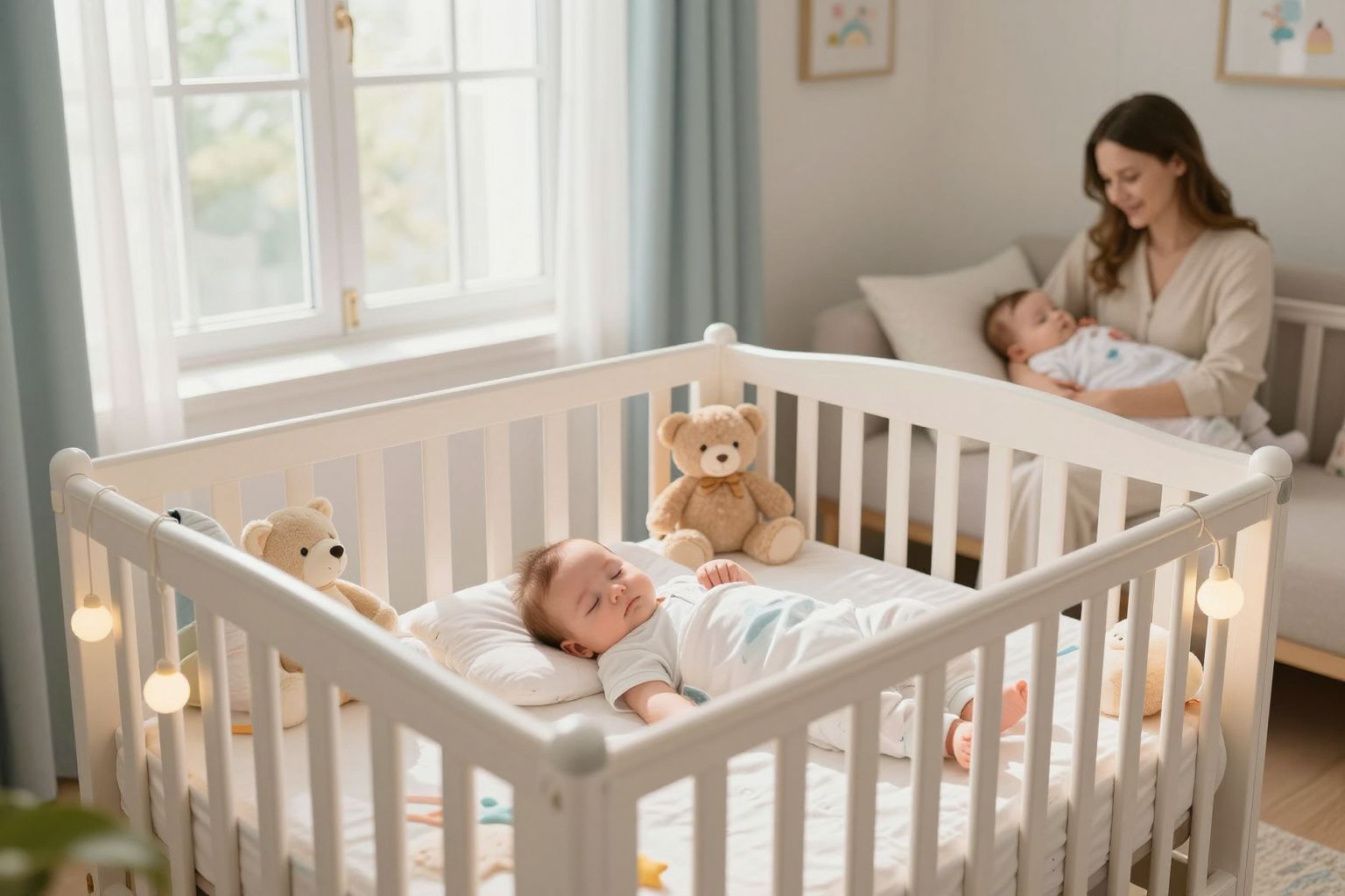 A sötét, csendes környezet elősegíti a nyugodt alvást.