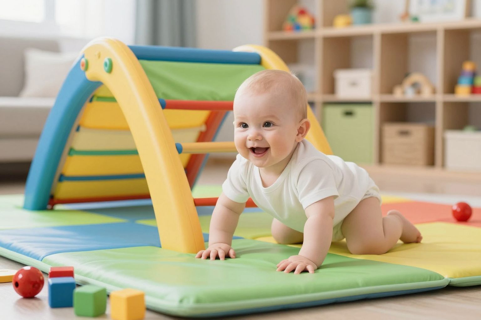 A kúszás és mászás fejleszti a motoros készségeket.