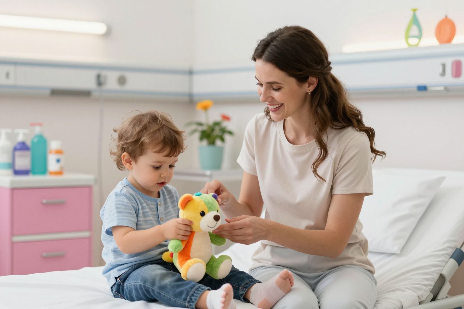 A műtéti előkészületek csökkenthetik a gyermek szorongását.