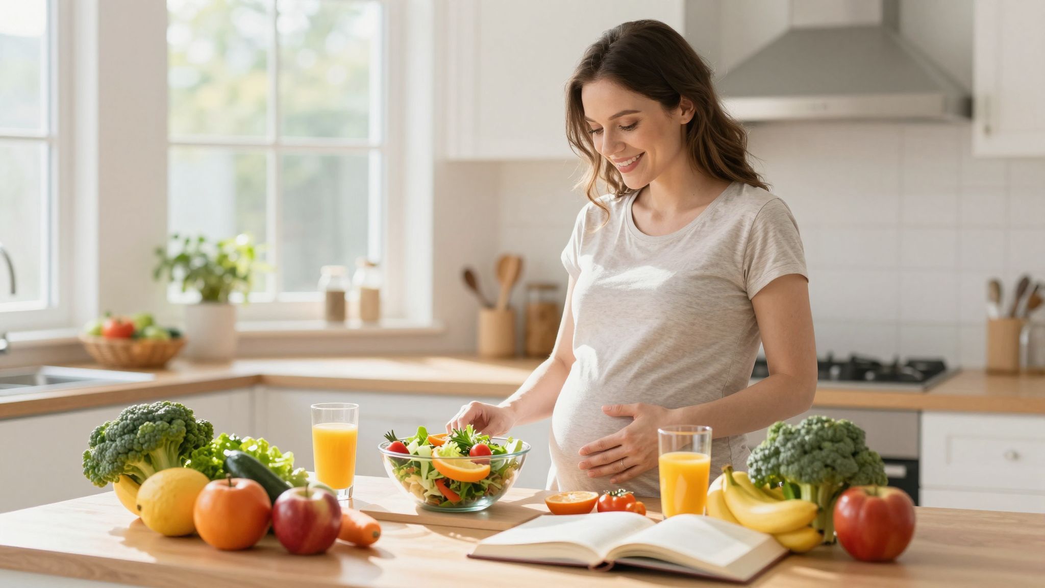 A terhesség alatt a megfelelő táplálkozás kulcsfontosságú.