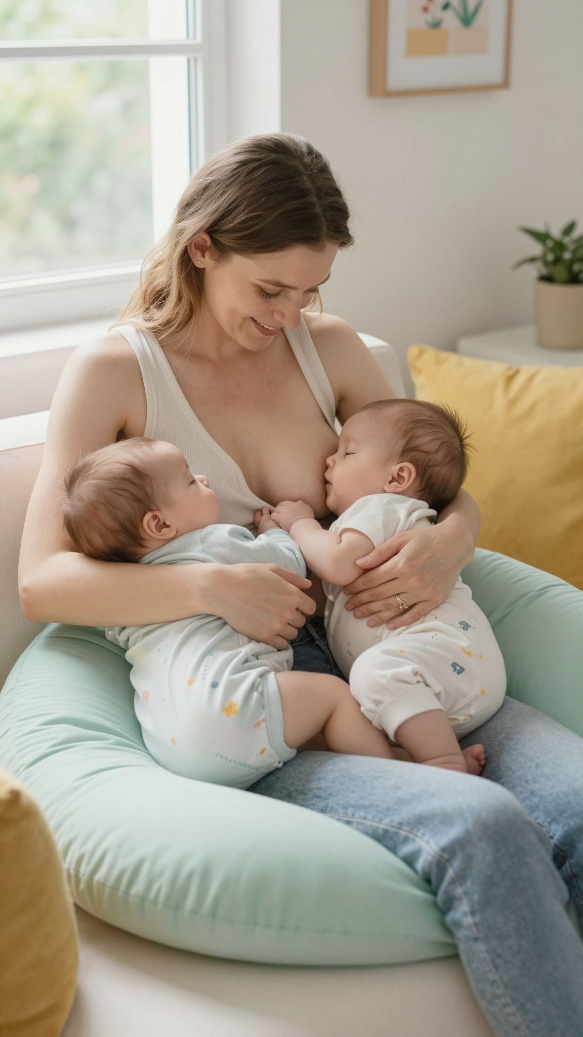 A szoptatás erősíti az ikrek közötti köteléket.