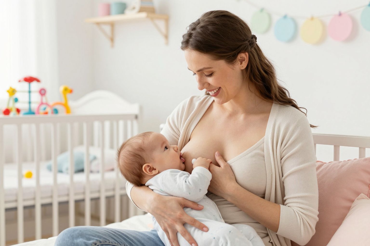 A szoptatás serkenti a baba egészséges súlygyarapodását.
