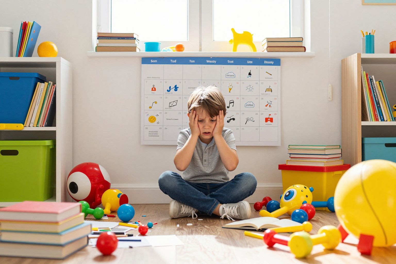 A túl sok program gyermekkori szorongást okozhat.