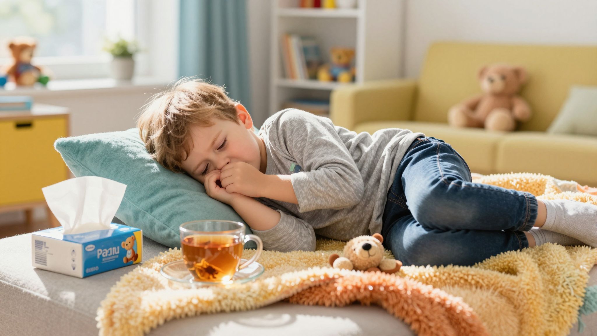 Az alvás segíti a gyerekek gyorsabb felépülését náthából.
