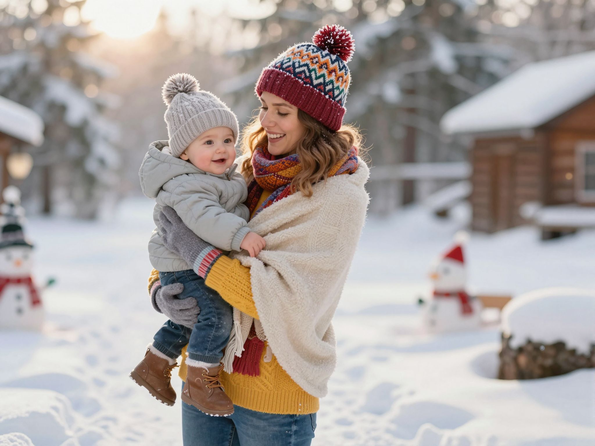 A gyapjú természetes hőtartó, ideális téli babahordozáshoz.