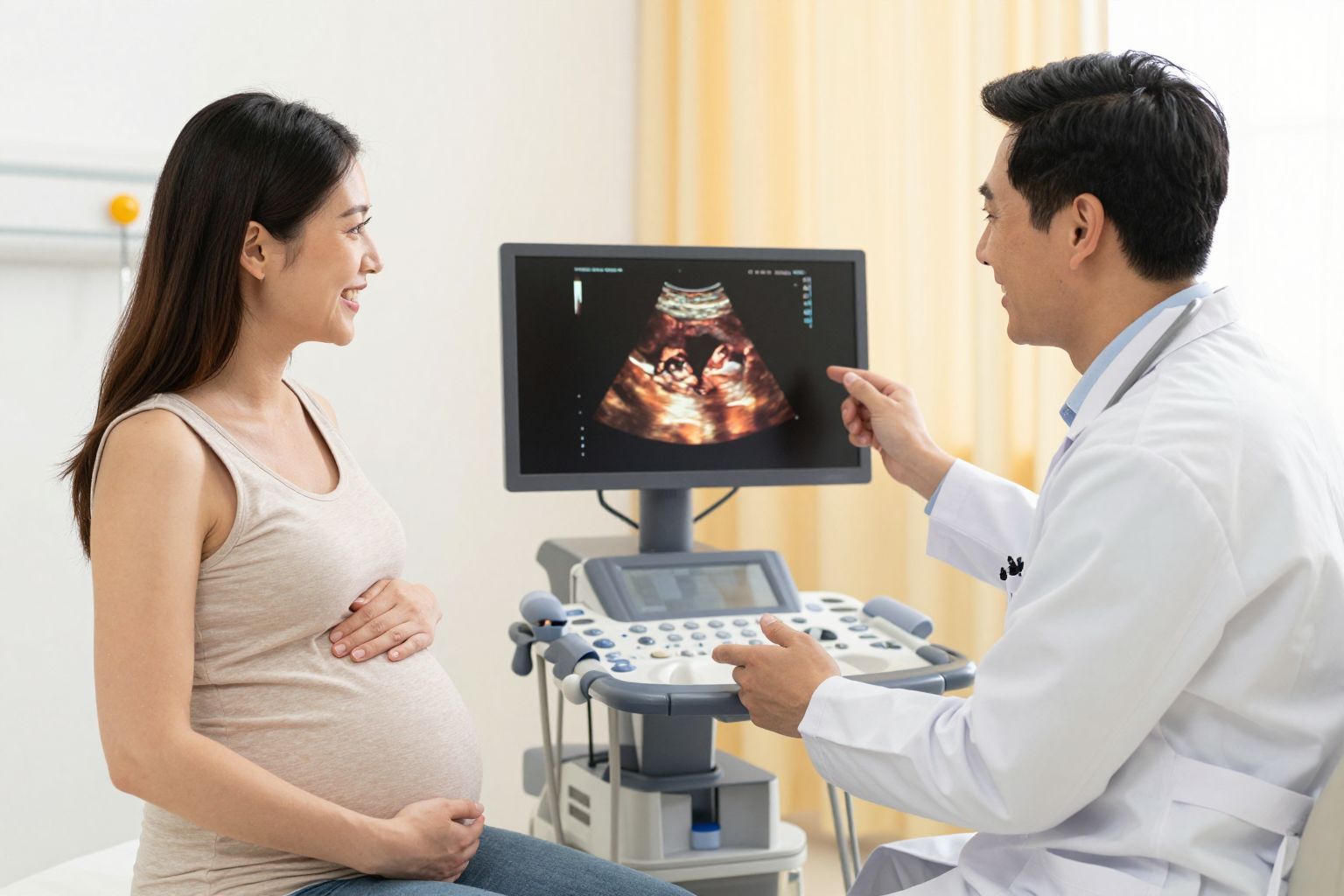 Az ultrahang felfedi a magzat első mozdulatait.