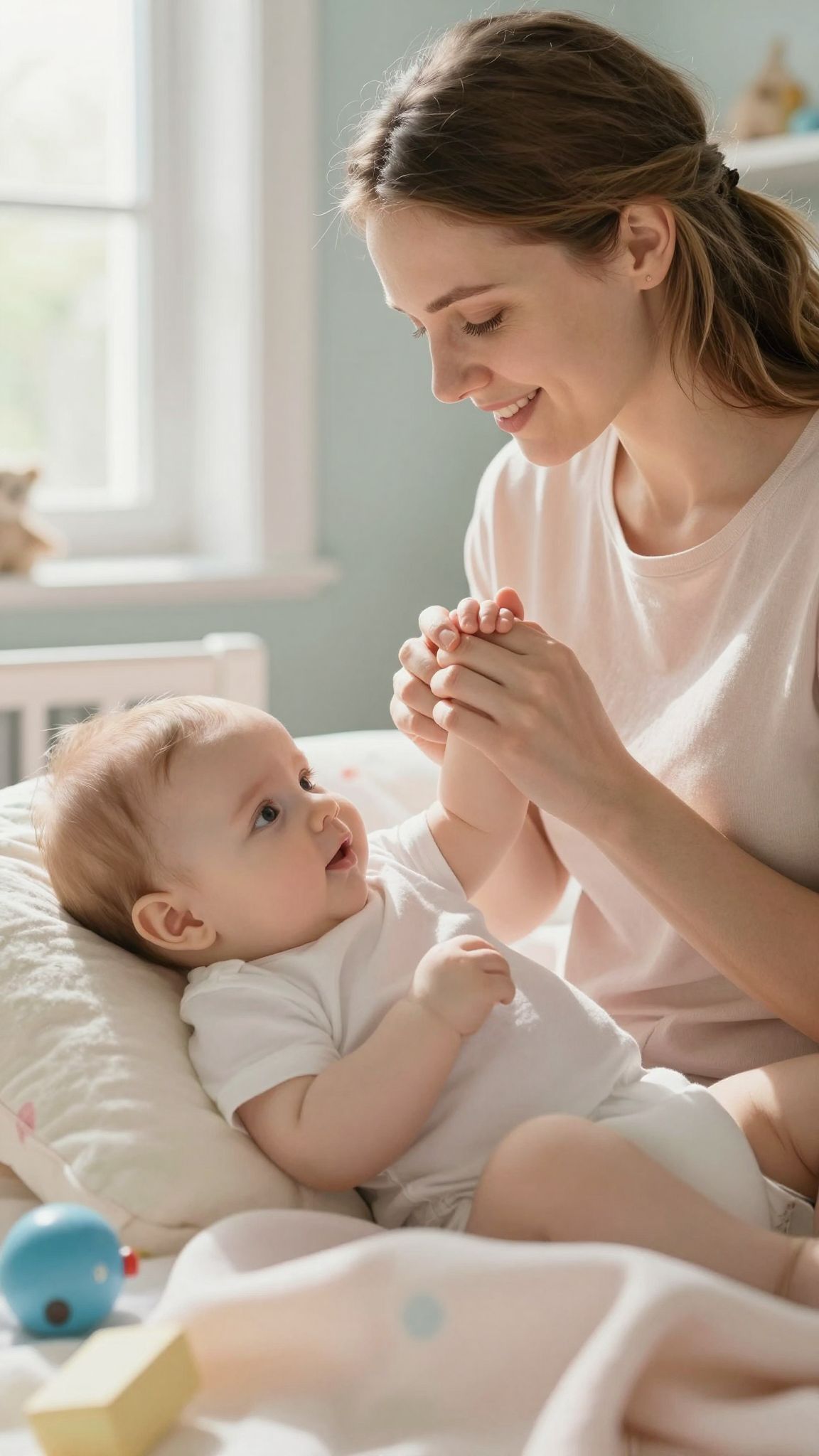 A tapintás serkenti a baba agyfejlődését és érzelmeit.
