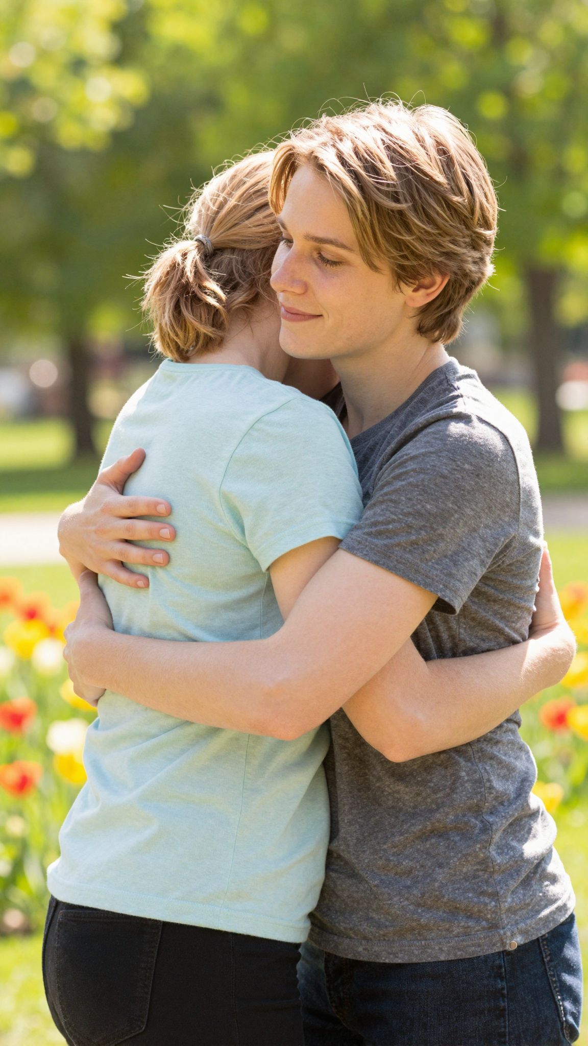 Az ölelés csökkenti a stresszt és erősíti a kapcsolatokat.