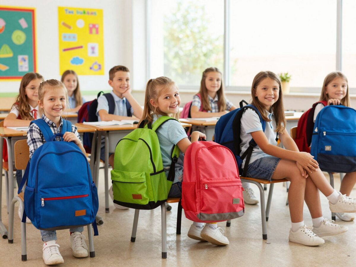 Cipekedő kisdiákok: a túl nehéz iskolatáska veszélyei a gerincre