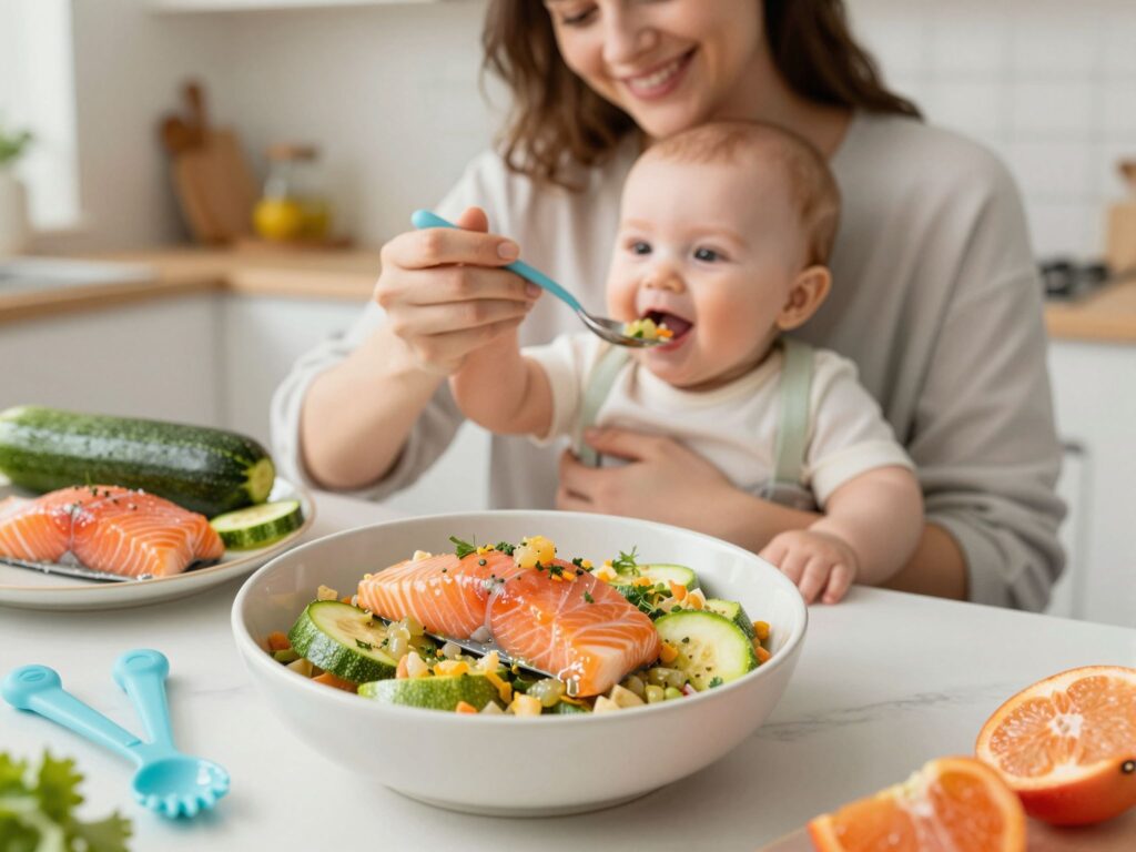 Egészséges és finom babapüré recept: így készítsd el a lazacos-cukkinis finomságot