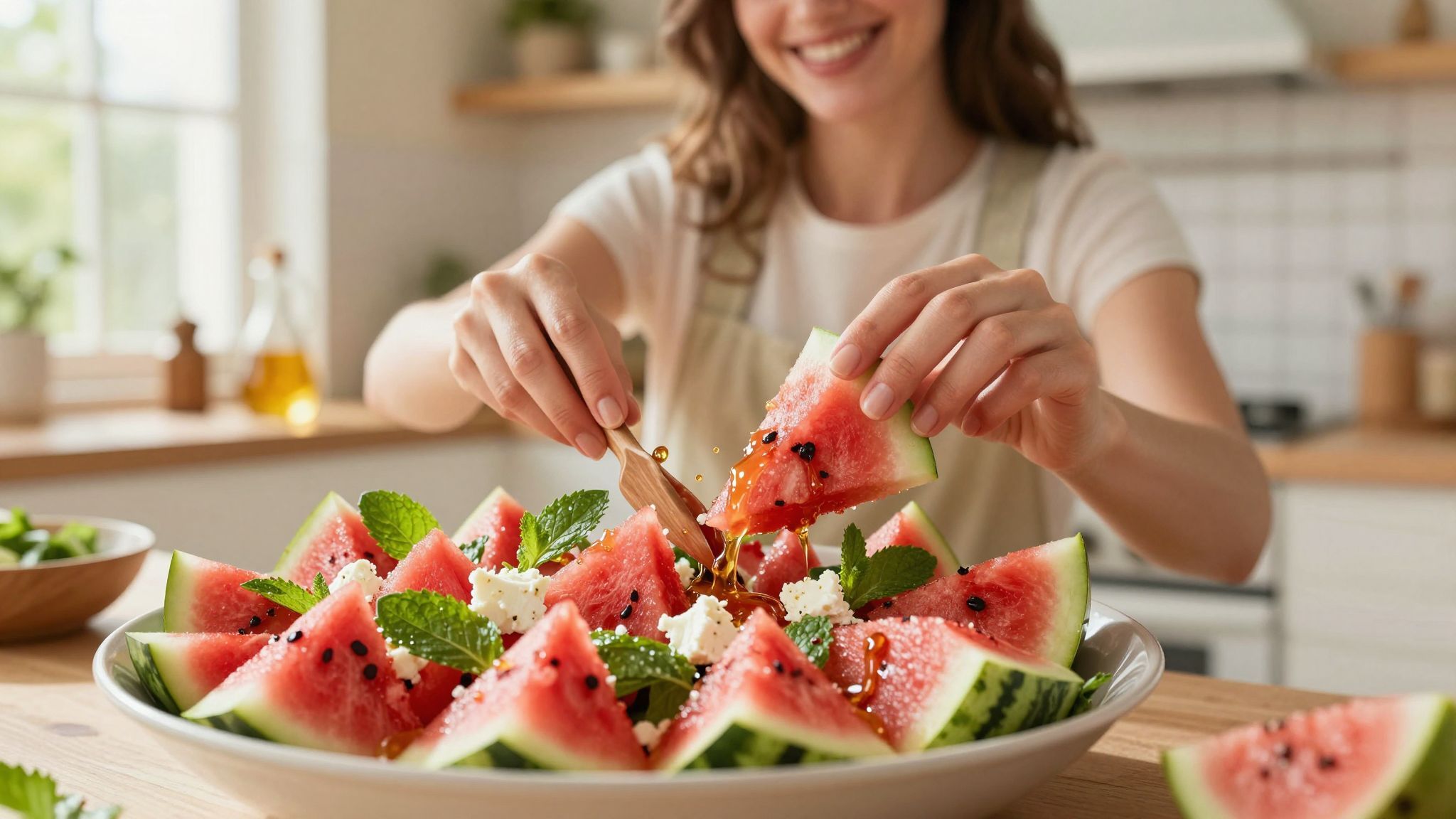 A só kiemeli a görögdinnye édességét, harmonikus ízeket teremtve.