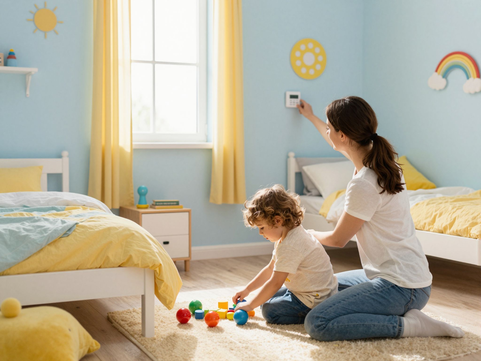 A túl meleg szoba ronthatja a gyermek alvását.