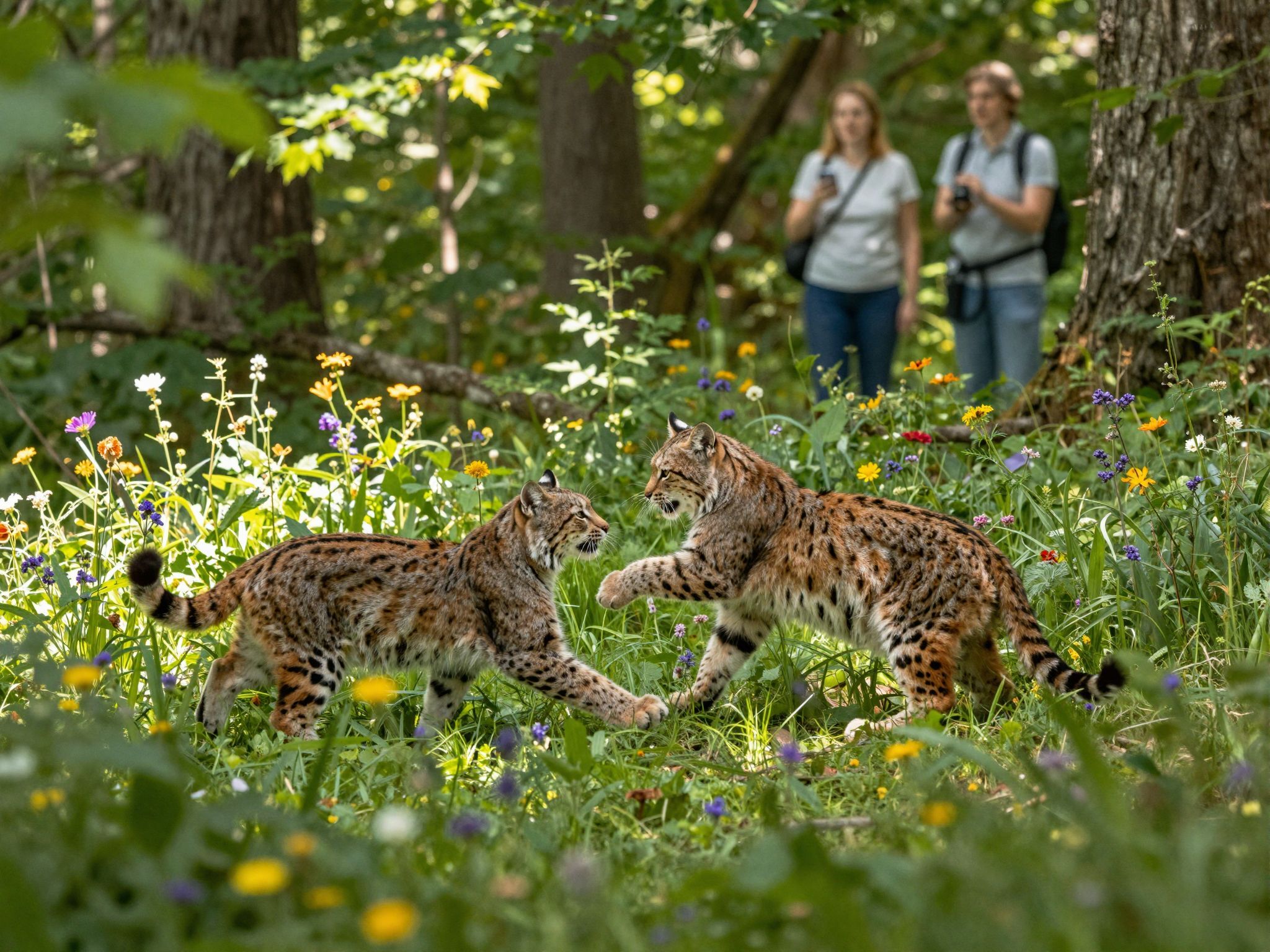A vadmacskák párzási időszaka tavasszal kezdődik.