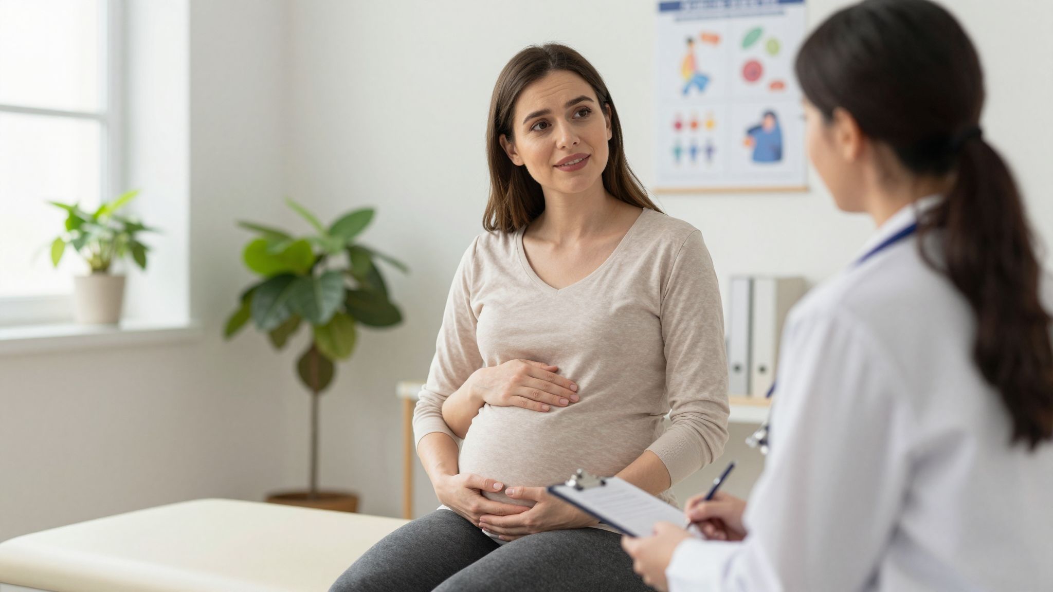 A húgyúti fertőzések kismedencei fájdalmat okozhatnak terhesség alatt.